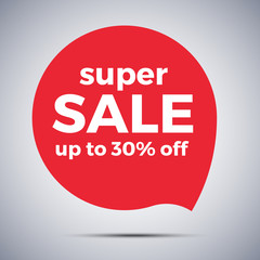 Special offer sale red tag vector illustration. Discount offer price label