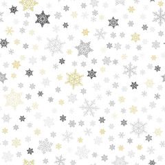 Seamless christmas pattern with snowflakes. Vector stock illustration.