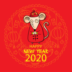 Year of Rat 2020, Symbol of the New Year 2020.