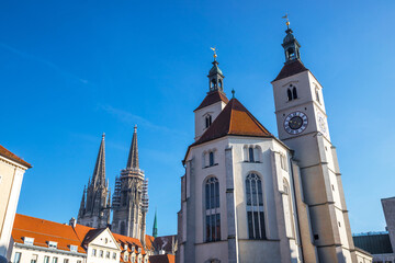 Fototapeta na wymiar regensburg historic city in bavaria germany