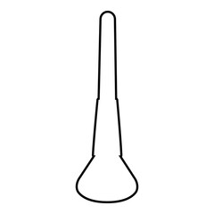 Cosmetic brush for makeup Professional facial care tool Skincare concept icon outline black color vector illustration flat style image