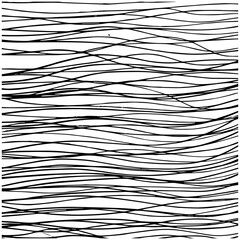 Abstract waves  pattern background. Hand drawn. Doodle, element.
