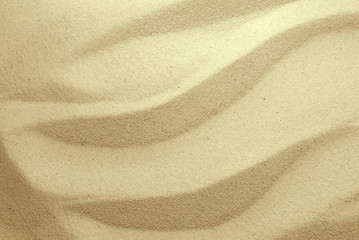 Fototapeta na wymiar Golden Sand on the beach as background. Sand Texture. Golden sand. Background from fine sand.