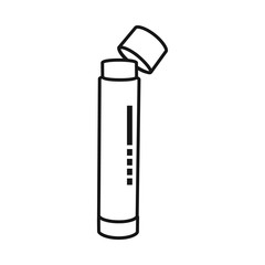 Isolated object of bottle and stick symbol. Graphic of bottle and super stock symbol for web.