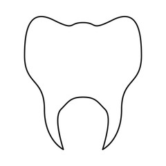 Obraz premium Vector illustration of tooth and healthy sign. Web element of tooth and enamel stock vector illustration.