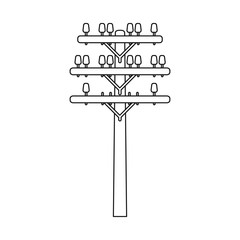 Vector design of pillar and wooden icon. Web element of pillar and electrical vector icon for stock.