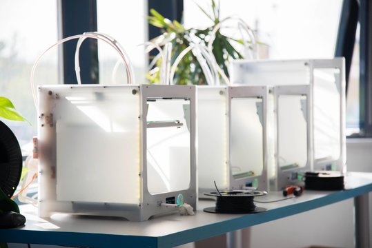 3d printer isolated. 3d printing technology