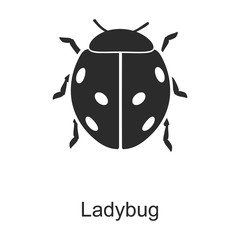 Bug lady vector icon.Black vector icon isolated on white background bug lady.