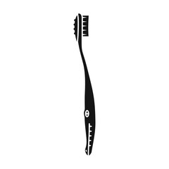 Toothbrush vector icon.Black vector icon isolated on white background toothbrush