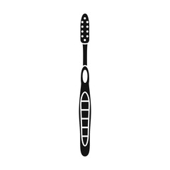 Toothbrush vector icon.Black vector icon isolated on white background toothbrush