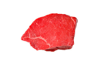 Beef steak isolated on white background.