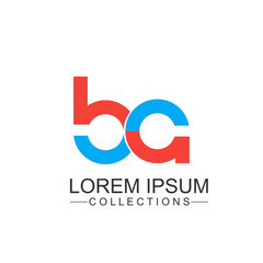 Initial Letter BA Linked Design Logo. Vector illustration for web banner, business presentation, advertising material.