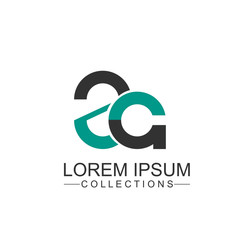 Initial Letter ZA Linked Design Logo. Vector illustration for web banner, business presentation, advertising material.