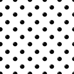 black balls seamless pattern