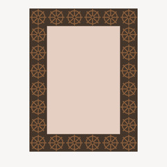 brown frame with helm