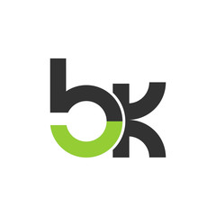 letter BK initial logo icon. modern linked circle round lowercase. Easy to edit and customize. Vector illustration