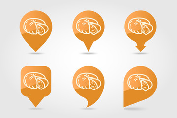 Goat Cheese vector pin map icon