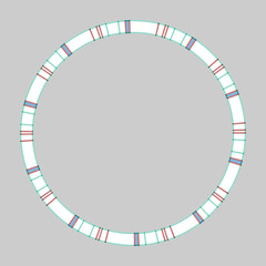 Naklejka premium Round frame vector vintage pattern design template. Circle border designs plaid fabric texture. Scottish tartan background for collage art, gif card, handmade crafts.