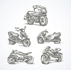 Motorcycle. Vector drawing