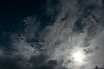 dramatic sky with clouds