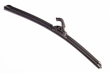 Standard wiper blade on isolated white background