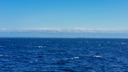 deep blue sea and blue sky