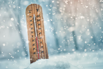 Concept of temperature measurement in winter