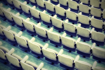 Naklejka premium Empty rows of theater or movie seats.