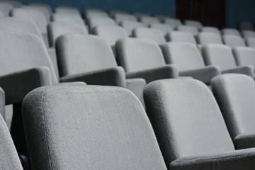 Fototapeta premium Empty rows of theater or movie seats.
