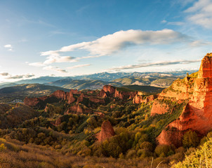 Las Medulas.Old  roman gold mining. El Bierzo, Leon,
