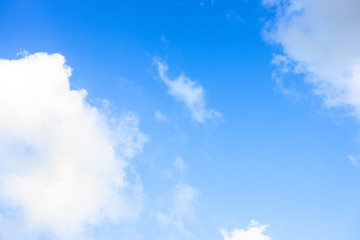 Blue sky white cloud white background. Beautiful sky and clouds in the afternoon.