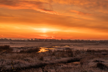 Just before dawn over Southport Marshland