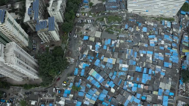 Aerial view of Mumbai Slums