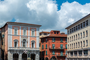 Naklejka premium 20th September square and the statue of Garibaldi in Pisa