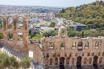 Obraz premium Walking through the Acropolis of Athens