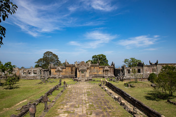 Fototapeta premium Preah Vihear ancient Khmer temple ruins famous landmark in Cambodia