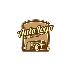Classic Auto Car Logo Vector Template