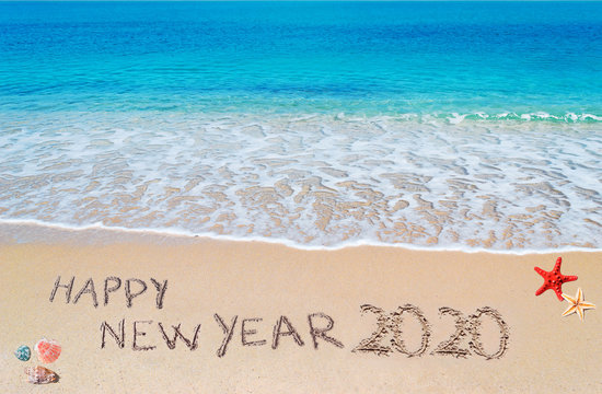 Happy New Year 2020 On The Beach