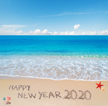 Happy New Year 2020 At The Beach