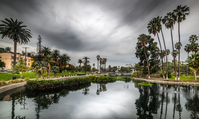 Overcast sky over Echo park
