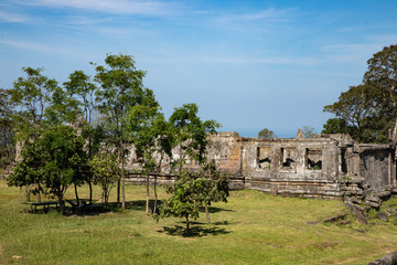 Fototapeta premium Preah Vihear ancient Khmer temple ruins famous landmark in Cambodia