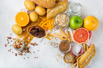 Fototapeta na wymiar Gluten free food, healthy eating dieting concept