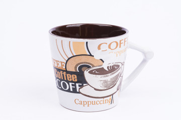 Cup of coffee empty isolated on white background - Image