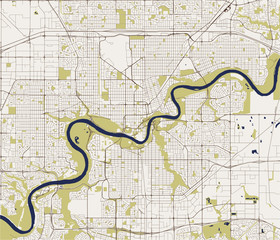 map of the city of Edmonton, Canada