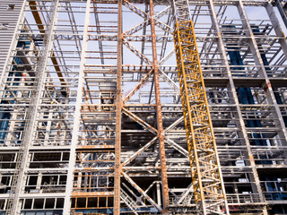 The construction of an enrichment factory. Mining and processing plant. Sylvinite mining. Petrikov District, Republic of Belarus.