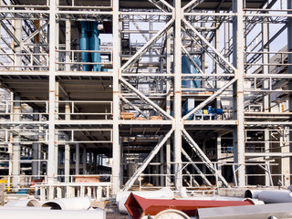 The construction of an enrichment factory. Mining and processing plant. Sylvinite mining. Petrikov District, Republic of Belarus.