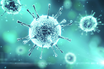 Virus or bacteria cells - obrazy, fototapety, plakaty