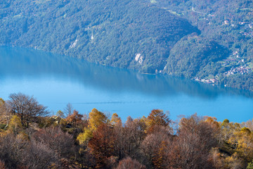 Lake Orta, Italy. View from Mt Mottarone