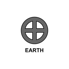 Symbol of the planet Earth, icon. Vector illustration.