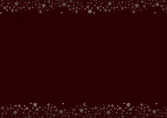 Dark red christmas background with snowflakes